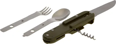 Imagen del producto de Herramienta verde multifuncional, de 9 cm, con funda, ideal para camping