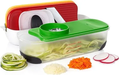 Obrázek produktu pro Sada spirál a struhadel na krájení od společnosti OXO Good Grips s úložným boxem