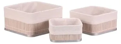 Obrázek produktu pro Autronic Sada bambusových košíků 3 ks DB2004 GREY