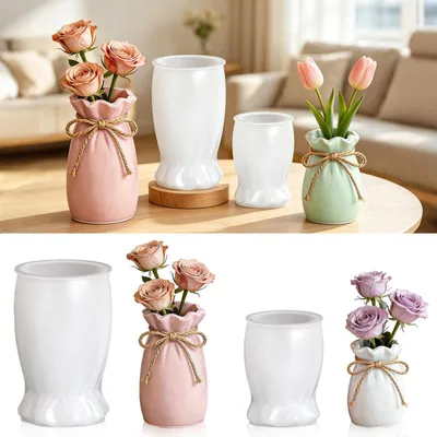 Produktbild von 2 Stück Silikonform Vase, DIY Gießform für Epoxidharz, Stifthalter, Kerzenhalter