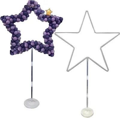 Produktbild von Stern-Ballonständer aus Kunststoff, 76 cm Durchmesser, 145 cm Höhe