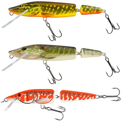 Produktbild von Salmo Pike Jointed Hechtwobbler, Salmo Farben:Real Pike, Länge/Gewicht/Laufverhalten/Tauchtiefe:13cm / 21g / schwimmend / 1.2-2.0m