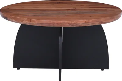 Immagine prodotto di Tavolino rotondo Adeen 90 cm in legno massiccio di mango, fatto a mano