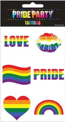 Produktbild von Rainbow Pride Party Tattoos