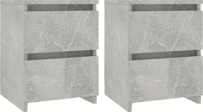 Immagine prodotto di Comodini 2 pz. Grigio cemento 30×30×40 cm Materiale a base di legno