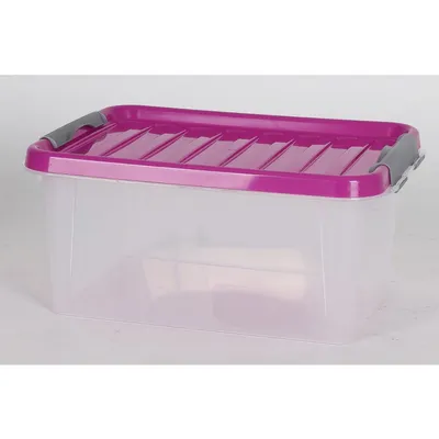 Image de Boîte De Stockage Avec Couvercle 8L, Plastique, 33X22,5X16Cm