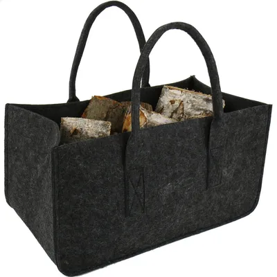 Immagine prodotto di Borsa in feltro "Firewood" grigio scuro 50 x 25 cm