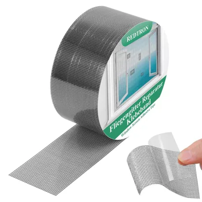 Produktbild von Fliegengitter Reparatur Klebeband 48mm×10m Schwarz, Insektenschutzgitter Reparatur Set