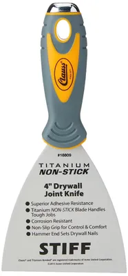 Produktbild von Clauss starrer Titanium Non-Stick-Gipskarton-Gelenkspachtel, 10 cm / 4 Zoll, 1 S