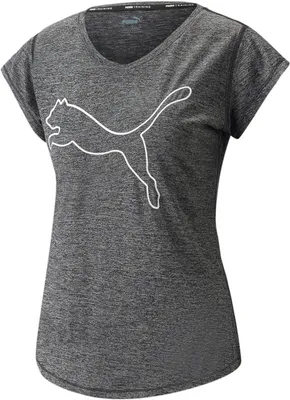 Produktbild von PUMA Train Favorite Heather Cat Trainingsshirt Damen puma black heather XS
