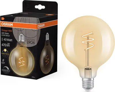 Obrázek produktu pro Osram LED spirálová žárovka G95 Globe Vintage 1906 4,9 W = 40 W E27 zlatá 470 lm teplá bílá 2700 K stmívatelná