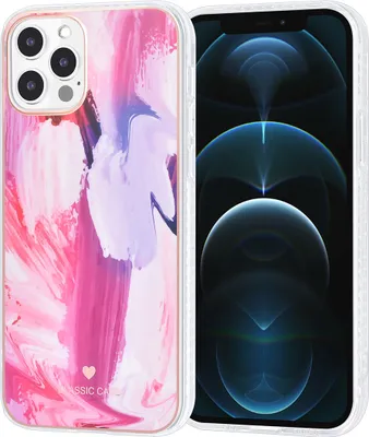 Produktbild von UNIQ Classic Case iPhone 12 - 12 Pro TPU Back Cover - Graffiti Pink