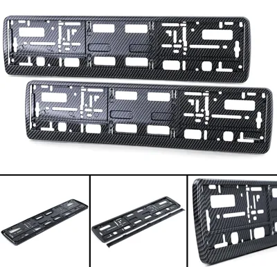 Produktbild von CARBON OPTIK 2x Premium Kennzeichenhalter Nummernschild Halter robust