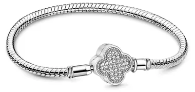 Produktbild von Gnoce Armband Glücksklee GNB115-17 Edelstahl/Silber