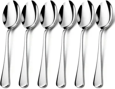 Produktbild von Suppenlöffel 20 cm, 6 Stück, Edelstahl, silber, spülmaschinenfest, für Zuhause