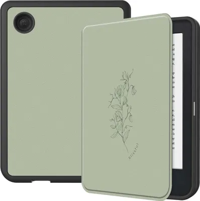 Image de imoshion Design Slim Soft Case Sleepcover for the Kobo Clara 2E / Tolino Shine 4 - Floral Green