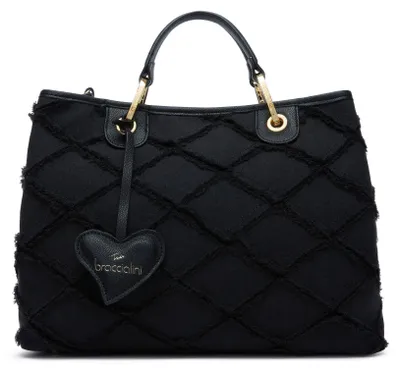 Immagine prodotto di Borsa a Mano Donna Braccialini Beth Jeans Grande in Denim con Pochette