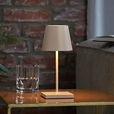 Produktbild von Sigor Nuindie Mini Akku Tischleuchte IP54 Aluminium USB-C dünenbeige