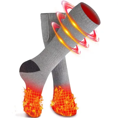 Produktbild von Beheizbare Socken, Heizsocken, Snocks Socken, Wärmesohlen, Elektrische Wiederaufladbare Batterie Socken, Winter Warme Socken, Fußwärmer Skifahren Wand