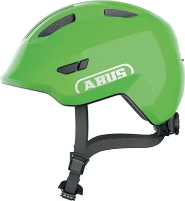Zdjęcie produktu dla Kask dziecięcy ABUS Smiley 3.0 - kask rowerowy z niskim dopasowaniem, przyjaznymi dla dzieci wzorami i miejscem na warkocz - dla dziewczynek i chłopców - błyszczący zielony, rozmiar M (50-55 cm)
