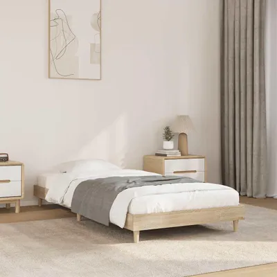 Obrázek produktu pro vidaXL Rám postele bez matrace Sonoma dub 75x190 cm materiál na bázi dřeva
