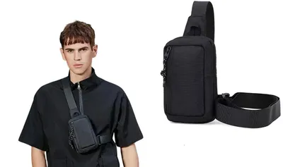 Produktbild von Brusttasche Herren Umhängetasche Sling Bag Crossbody Schultertasche klein wasserabweisend