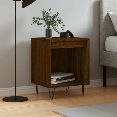 Immagine prodotto di vidaXL Comodino marrone effetto rovere 40x35x50 cm materiale a base di legno