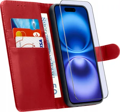 Zdjęcie produktu dla Etui Do Iphone 16 |Skórzane Portfel Book Tokra Case Classic + Szkło