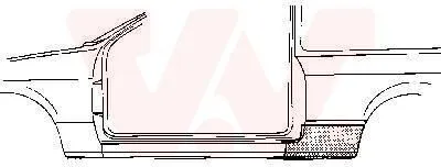Produktbild von VAN WEZEL Seitenwand Reparaturblech für OPEL KADETT D (31-34, 41-44) KADETT D Caravan (35, 36, 45, 46) für VAUXHALL ASTRA CC