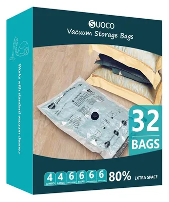 Obrázok produktu pre Sada 32 vakuových sáčkov – kompresné vrecká na oblečenie a posteľnú bielizeň