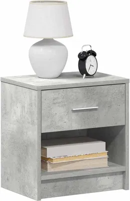 Immagine prodotto di Maison Exclusive - Comodino con cassetto grigio cemento 39x28x41 cm