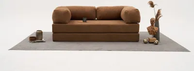 Produktbild von Hanah Home, Comfort - Brown v2, Klassische Sofas, Braun, Polyester, 190 x 75 x 155 cm