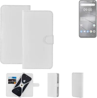 Produktbild von K-S-Trade Handy Hülle Schutz Hülle kompatibel mit Gigaset GS5 Cover Case Bookstyle Bumper weiß 1x