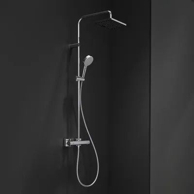 Produktbild von hansgrohe Vernis Shape Duschsystem 230 1 jet EcoSmart mit Brausethermostat