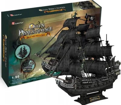 Zdjęcie produktu dla Puzzle 3D Okręt Piracki Zemsta Królowej Anny 308L