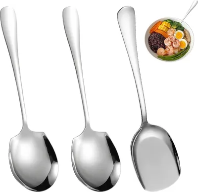 Produktbild von Opscheplepels aus Edelstahl, 3 Stück, Buffetlöffel, für jede Gelegenheit