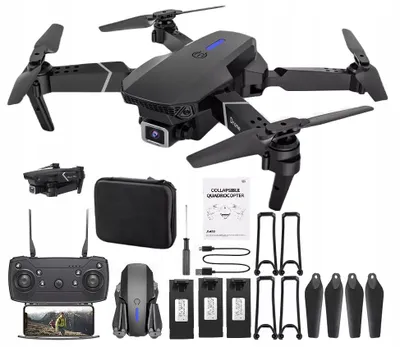 Memfis E95 Mini-Drohne mit 4K-Doppelkamera, WLAN, Headless-Modus und 3 Akkus