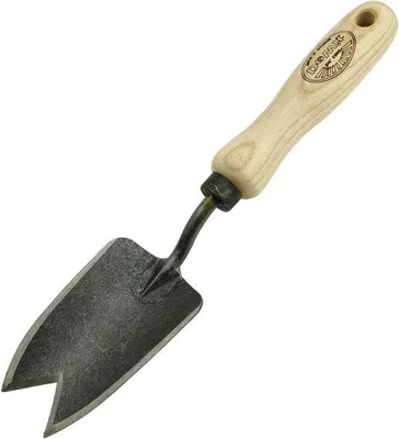 Obrázok produktu pre Záhradná lopatka s hrotom na burinu – ručne vyrobená záhradná lopatka z ocele – šírka 28,5 cm