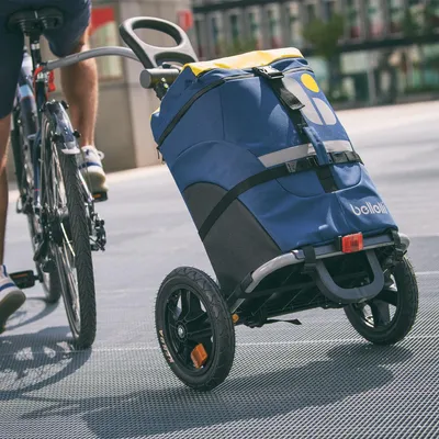 Image de Chariot d'achat pour vélo - Chariot pour vélo - Remorque pour vélo - Red Loon B-Tourist Blue Bag - 45 litres - capacité de charge 25kg - Chariot d'achat XXL