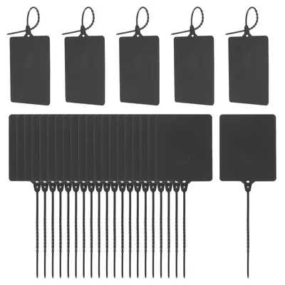 Kunststoff-Etiketten 8,1x9,9 cm, schwarz, 50 Stück