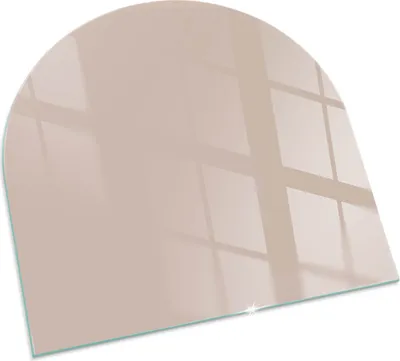 Produktbild von Farbe Hellbraun – Glasbodenplatte für – Kaminofen – Kaminplatte Glas – Schutzglas – Funkenschutzplatte –Glasbodenplatte Feuerfeste – Hitzeschutzplatte – Bodenschutz aus Glas – 100x100 cm