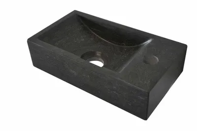 Obrázek produktu pro Sada 2w1 Wiesbaden: Umyvadlová baterie, CASMA, chrom + malý kámen, B-STONE XS, 36x18cm, HANDMADE, pravá.