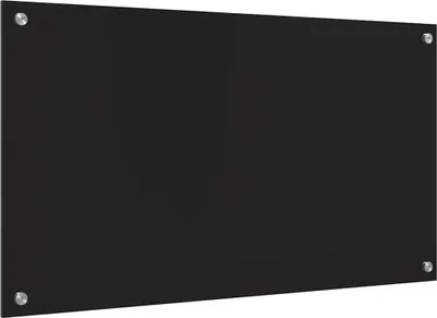 Zdjęcie produktu dla vidaXL Panel kuchenny czarny 90 x 50 cm Szkło hartowane