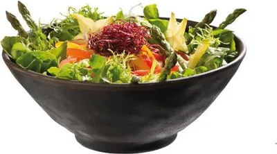 Produktbild von APS 84111 Schale MARONE, Ø 19 cm, Höhe 8 cm, Melamin, schwarz mit braunem Rand