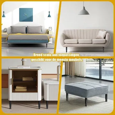 Produktbild von Famanu Möbelbeine verstellbar 12-21 cm - Möbelstützbeine für Schränke, TV-Möbel, Sofas, Nachttische