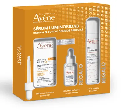 Imagen del producto de VITAMIN ACTIV CG SERUM + HYDRANCE SERUM + AGUA TERMÁLICA. Pack de 3 unidades