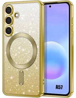 Image de Coque pour Samsung Galaxy A57 5G, Protection Paillette Anti-Rayures avec Cercle Magnétique - Doré