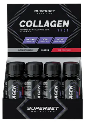 Image de Collagène - Superset Nutrition - COLLAGEN SHOT (12X60ML) - Saveur Fraise des bois