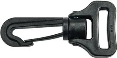 Obrázek produktu pro Karabina plastová 30mm, otočná, černá / 1ks