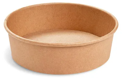 Produktbild von 50x Salatschalen Feinkostschalen braun aus Pappe mit PE beschichtet 500ml Ø150mm